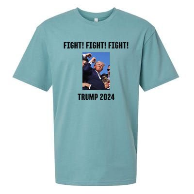 Trump Rally Campaign 2024 Fight Fight Fight Sueded Cloud Jersey T-Shirt