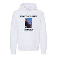 Trump Rally Campaign 2024 Fight Fight Fight Premium Hoodie