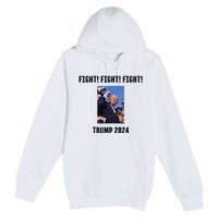 Trump Rally Campaign 2024 Fight Fight Fight Premium Pullover Hoodie