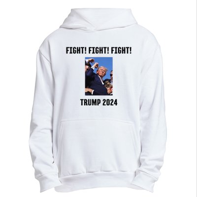 Trump Rally Campaign 2024 Fight Fight Fight Urban Pullover Hoodie