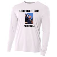 Trump Rally Campaign 2024 Fight Fight Fight Cooling Performance Long Sleeve Crew