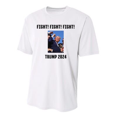 Trump Rally Campaign 2024 Fight Fight Fight Performance Sprint T-Shirt