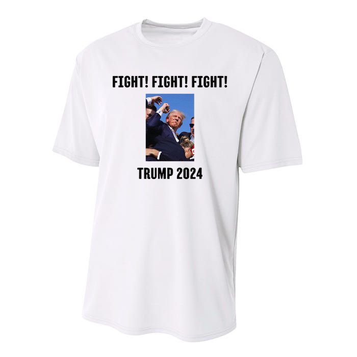 Trump Rally Campaign 2024 Fight Fight Fight Performance Sprint T-Shirt