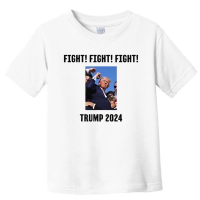 Trump Rally Campaign 2024 Fight Fight Fight Toddler T-Shirt