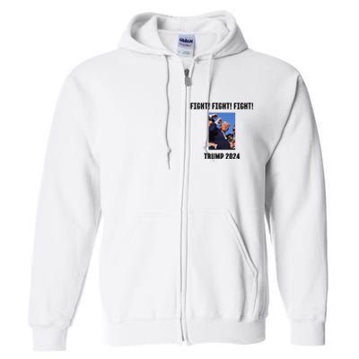 Trump Rally Campaign 2024 Fight Fight Fight Full Zip Hoodie