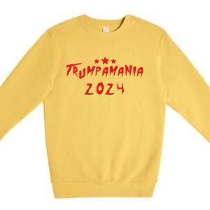 Trump Republican Convention Wrestling Meme Trumpamania Premium Crewneck Sweatshirt