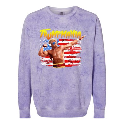 Trump Republican Convention Wrestling Meme Trumpamania Colorblast Crewneck Sweatshirt