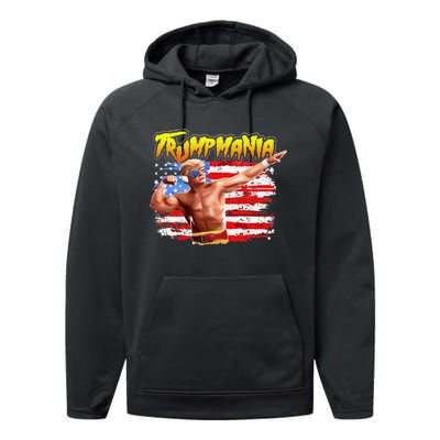 Trump Republican Convention Wrestling Meme Trumpamania Performance Fleece Hoodie