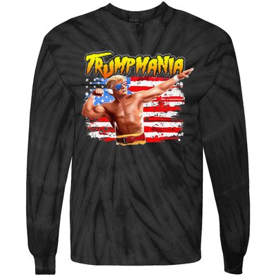 Trump Republican Convention Wrestling Meme Trumpamania Tie-Dye Long Sleeve Shirt