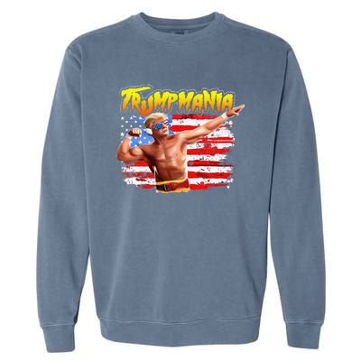 Trump Republican Convention Wrestling Meme Trumpamania Garment-Dyed Sweatshirt