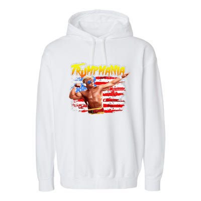 Trump Republican Convention Wrestling Meme Trumpamania Garment-Dyed Fleece Hoodie