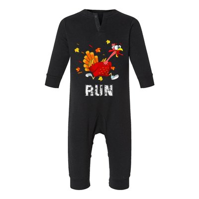 Turkey Run Costume Thanksgiving Running Turkey Trot Infant Fleece One Piece