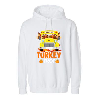 Turkey Run Costume Thanksgiving Running Turkey Trot Garment-Dyed Fleece Hoodie