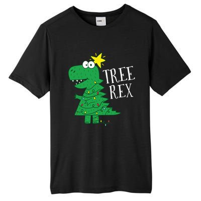 Tree Rex Christmas Dinosaur Christmas Gift Tall Fusion ChromaSoft Performance T-Shirt