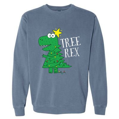 Tree Rex Christmas Dinosaur Christmas Gift Garment-Dyed Sweatshirt