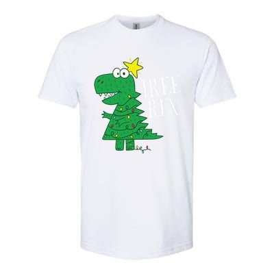 Tree Rex Christmas Dinosaur Christmas Gift Softstyle CVC T-Shirt