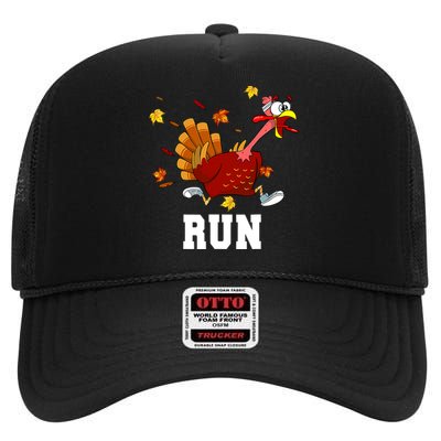 Turkey Run Costume Thanksgiving Running Turkey Trot High Crown Mesh Back Trucker Hat