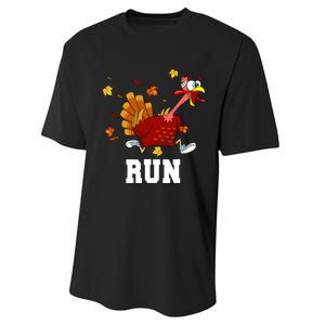 Turkey Run Costume Thanksgiving Running Turkey Trot Performance Sprint T-Shirt