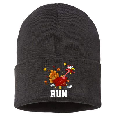 Turkey Run Costume Thanksgiving Running Turkey Trot Sustainable Knit Beanie