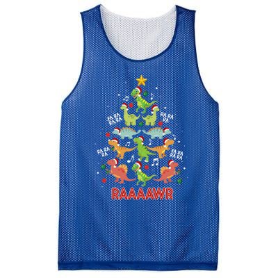 Tree Rex Christmas Gift Dinosaur Fa Ra Ra Rawr Rawr Xmas Gift Mesh Reversible Basketball Jersey Tank