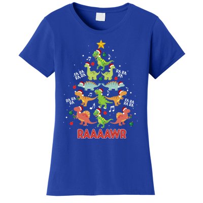 Tree Rex Christmas Gift Dinosaur Fa Ra Ra Rawr Rawr Xmas Gift Women's T-Shirt