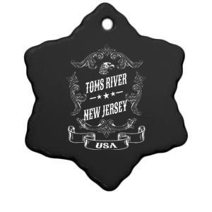 Toms River City New Jersey Ceramic Star Ornament