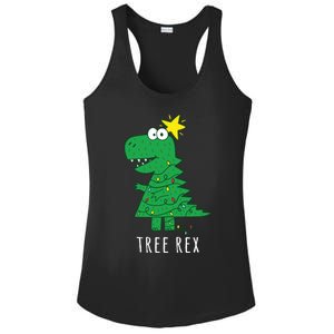 Tree Rex Christmas Gift T Rex Dinosaur Christmas Gift Ladies PosiCharge Competitor Racerback Tank