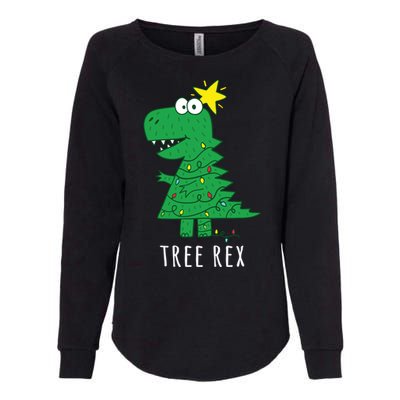 Tree Rex Christmas Gift T Rex Dinosaur Christmas Gift Womens California Wash Sweatshirt