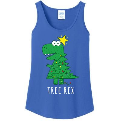 Tree Rex Christmas Gift T Rex Dinosaur Christmas Gift Ladies Essential Tank