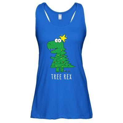 Tree Rex Christmas Gift T Rex Dinosaur Christmas Gift Ladies Essential Flowy Tank