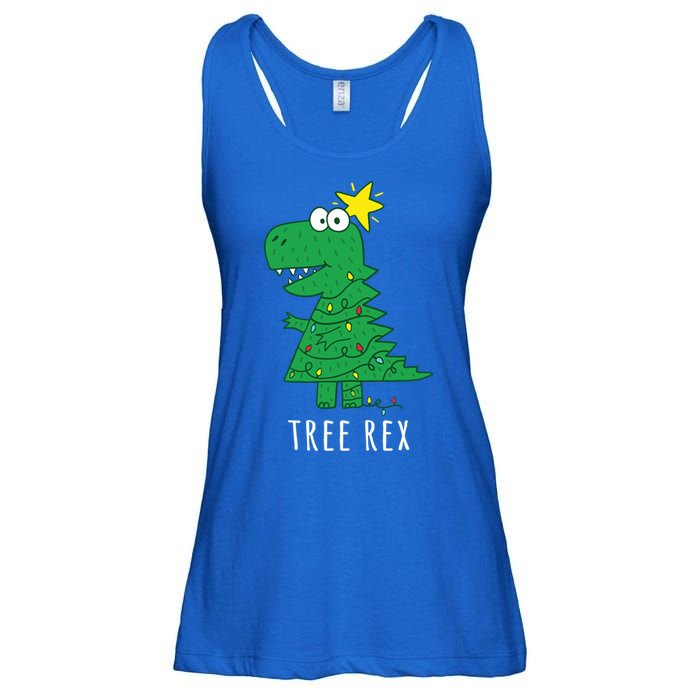 Tree Rex Christmas Gift T Rex Dinosaur Christmas Gift Ladies Essential Flowy Tank