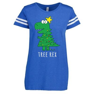 Tree Rex Christmas Gift T Rex Dinosaur Christmas Gift Enza Ladies Jersey Football T-Shirt