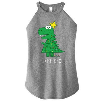 Tree Rex Christmas Gift T Rex Dinosaur Christmas Gift Women's Perfect Tri Rocker Tank