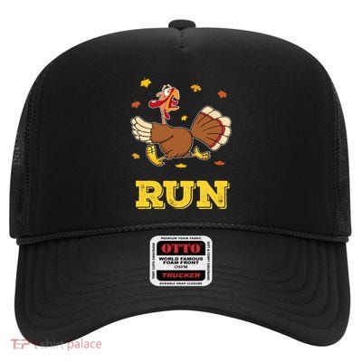 Turkey Run Costume Thanksgiving Running Turkey Trot Gift Cute Gift High Crown Mesh Back Trucker Hat