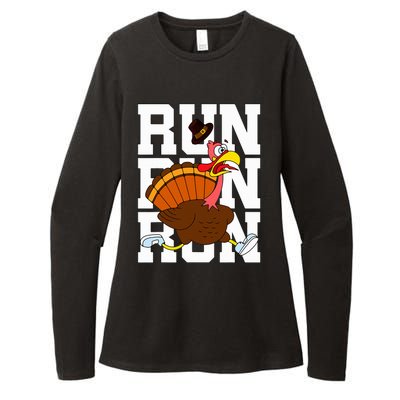 Turkey Run Costume Thanksgiving Running Turkey Trot Womens CVC Long Sleeve Shirt