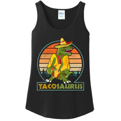 TACOSAURUS REX CINCO DE MAYO T Ladies Essential Tank