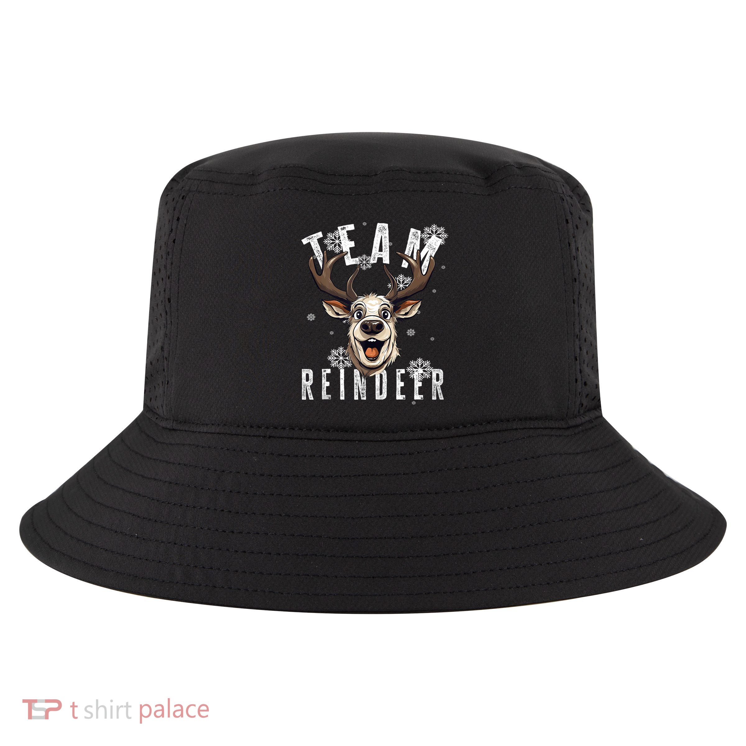 Team Reindeer Christmas Theme Funny Reindeer Tank Top Cool Comfort Performance Bucket Hat
