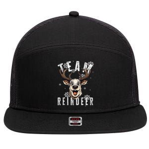 Team Reindeer Christmas Theme Funny Reindeer Tank Top 7 Panel Mesh Trucker Snapback Hat