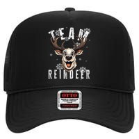 Team Reindeer Christmas Theme Funny Reindeer Tank Top High Crown Mesh Back Trucker Hat