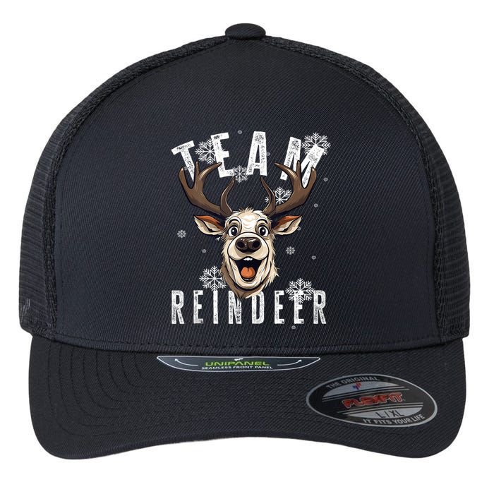 Team Reindeer Christmas Theme Funny Reindeer Tank Top Flexfit Unipanel Trucker Cap