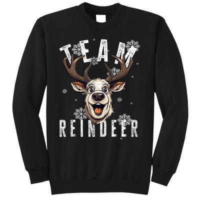 Team Reindeer Christmas Theme Funny Reindeer Tank Top Sweatshirt