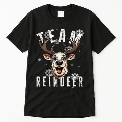 Team Reindeer Christmas Theme Funny Reindeer Tank Top Tall T-Shirt