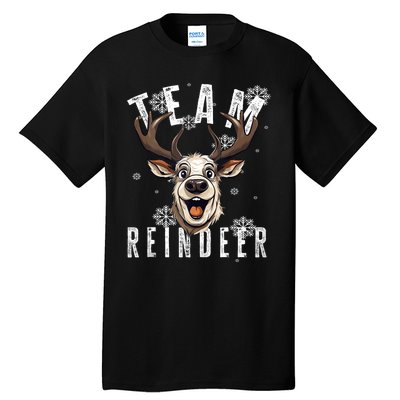 Team Reindeer Christmas Theme Funny Reindeer Tank Top Tall T-Shirt