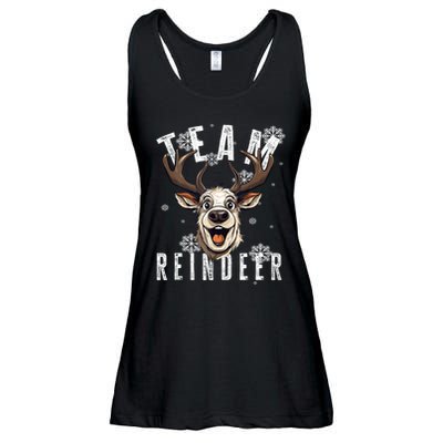 Team Reindeer Christmas Theme Funny Reindeer Tank Top Ladies Essential Flowy Tank