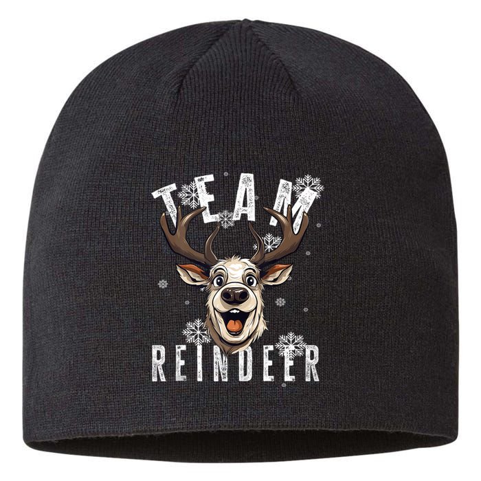 Team Reindeer Christmas Theme Funny Reindeer Tank Top Sustainable Beanie