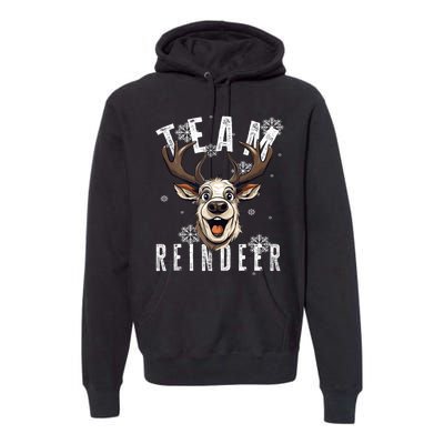 Team Reindeer Christmas Theme Funny Reindeer Tank Top Premium Hoodie