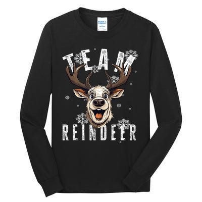 Team Reindeer Christmas Theme Funny Reindeer Tank Top Tall Long Sleeve T-Shirt