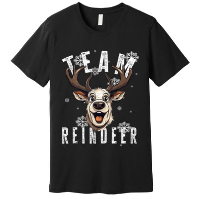 Team Reindeer Christmas Theme Funny Reindeer Tank Top Premium T-Shirt