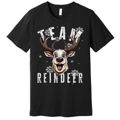 Team Reindeer Christmas Theme Funny Reindeer Tank Top Premium T-Shirt