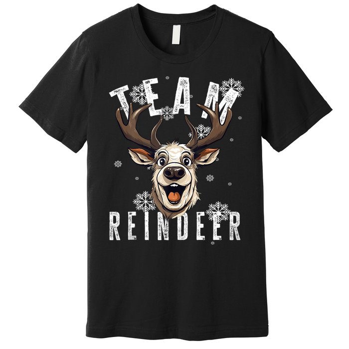 Team Reindeer Christmas Theme Funny Reindeer Tank Top Premium T-Shirt